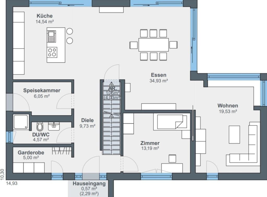 Grundriss EG Meyer WeberHaus