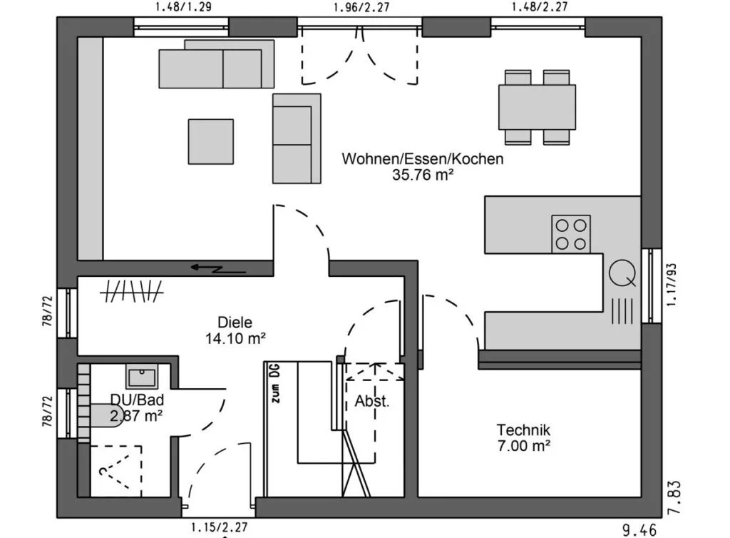 Schwörer Basisaktionshaus_E-15-120.6-1-EG Grundriss