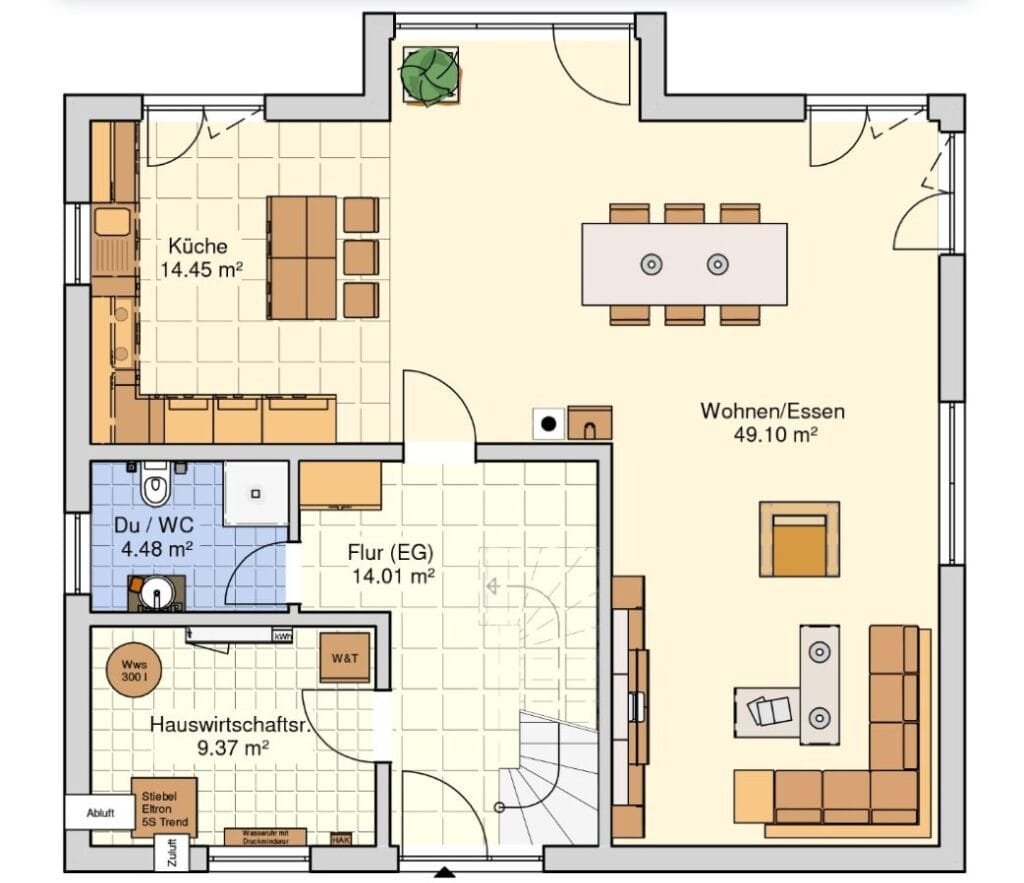 Fingerhuthaus Nauroth Grundriss Erdgeschoss