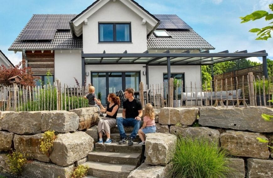 Familie_Nauroth_ Außenansicht mit Familie