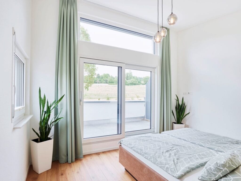 Fertighaus Weiss Haus Chmel Schlafzimmer