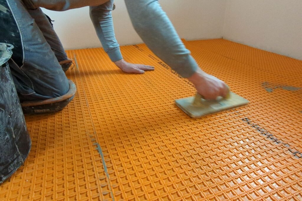 Verlegung von Schlüter Ditra im Einfamilienhaus