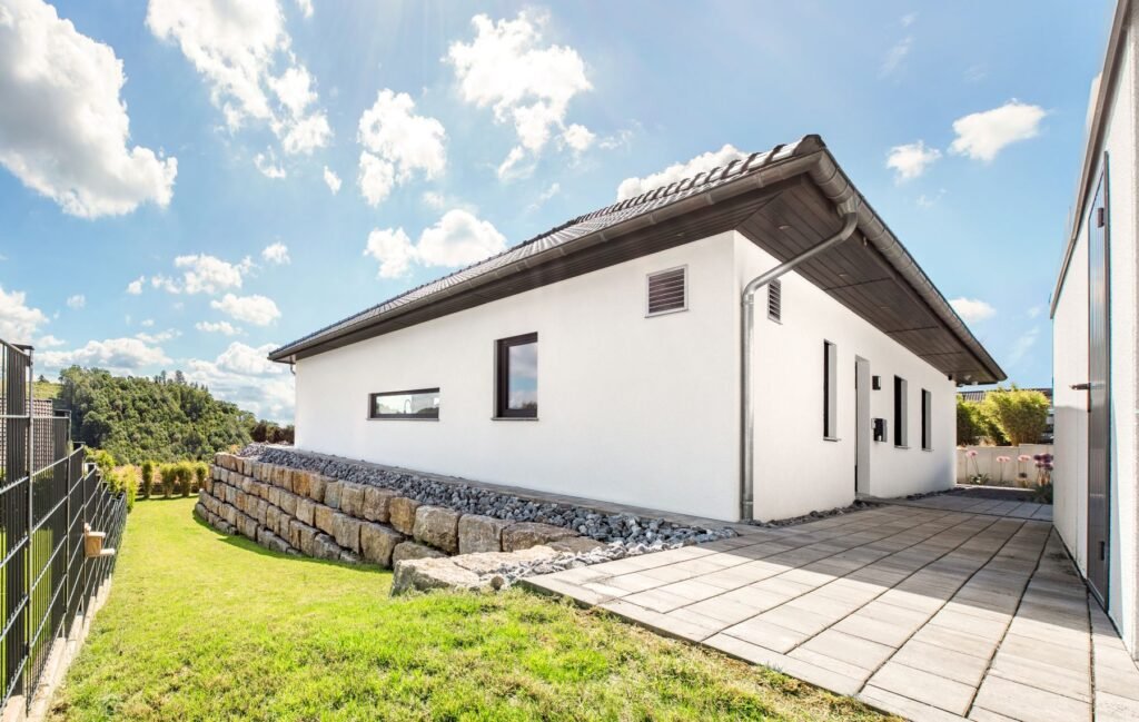 Bungalow Vintra Fingerhut Haus Außenansicht Eingangsbereich