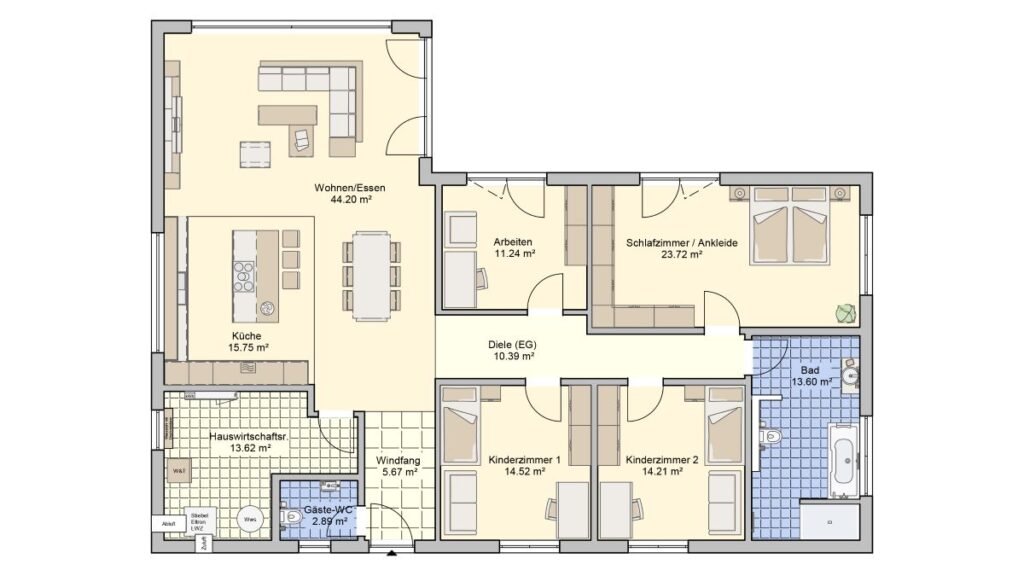 Bungalow Vintra Grundriss Fingerhut Haus