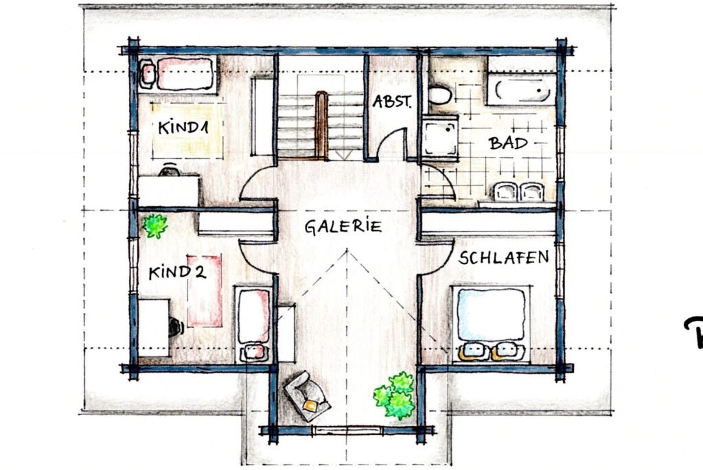 Rosengarten Rems Murr Holzhaus Dachgeschoss