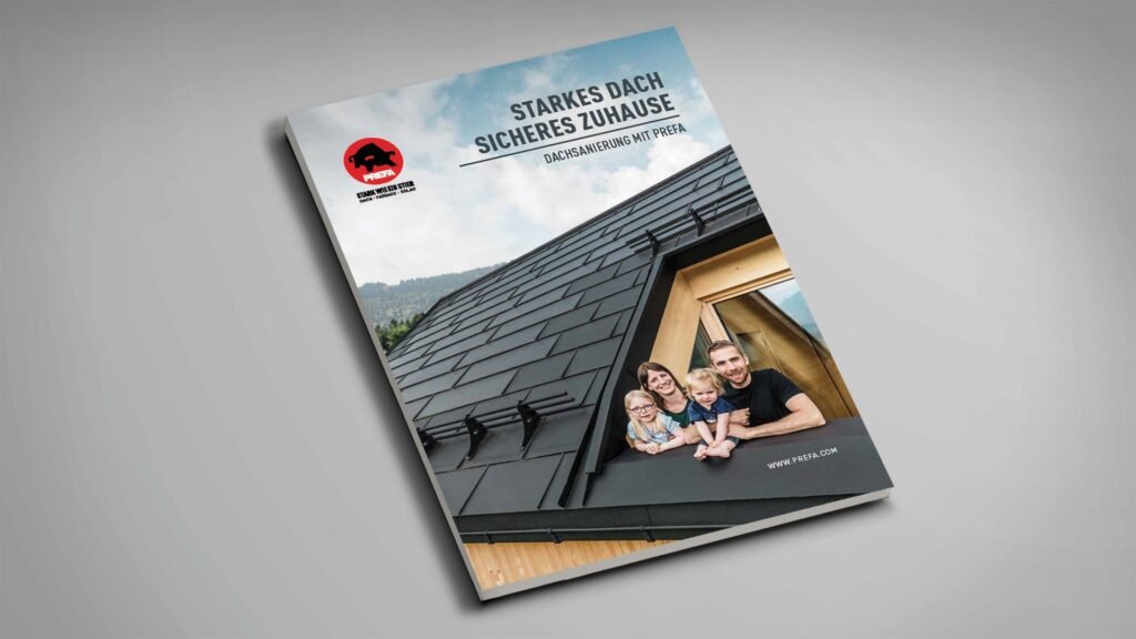 Katalog von PREFA mit den Dachsystemen aus Aluminium