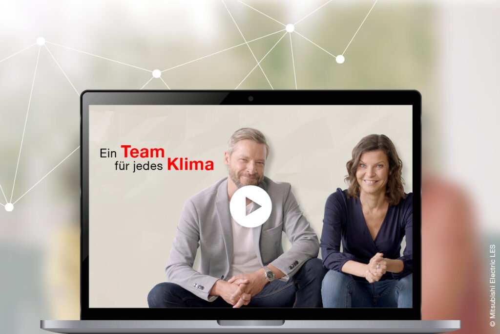 Laptop Bildschirm mit Mann und Frau