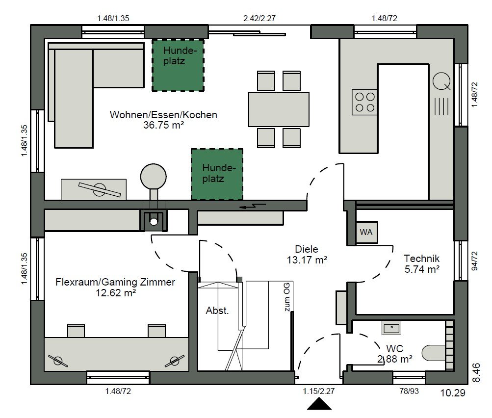 Schwörer Haus Rampf Grundriss Erdgeschoss