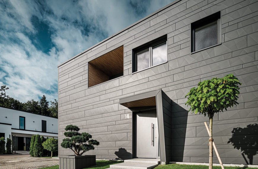Haus mit Fassadenelementen aus Aluminium von PREFA